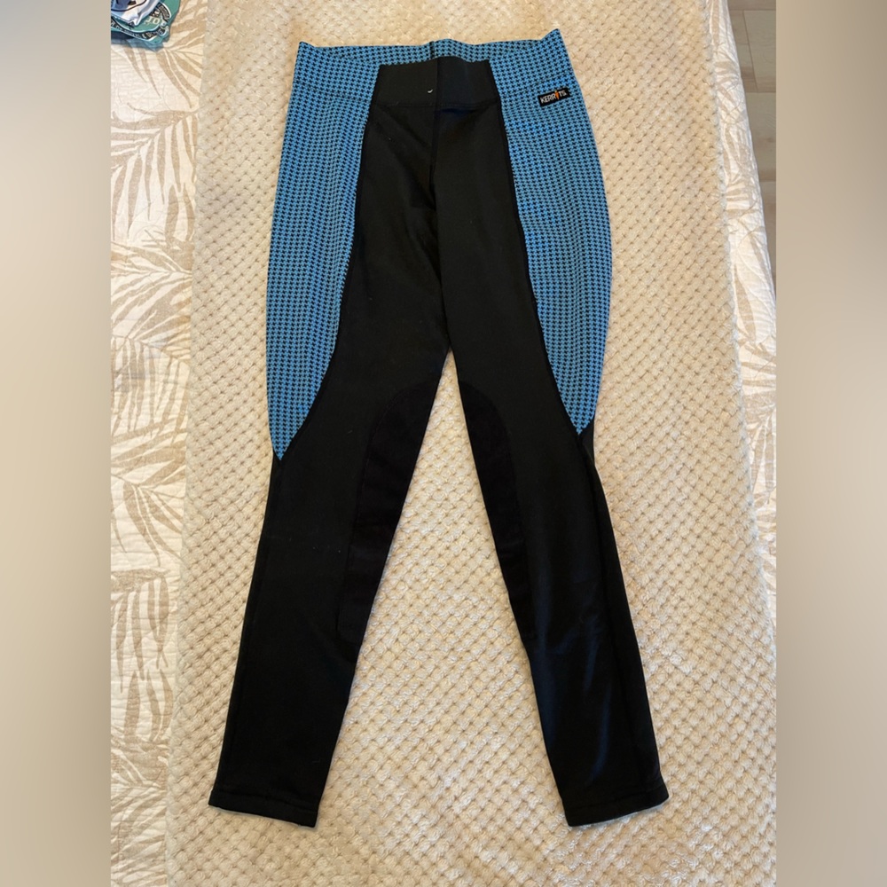 NWOT Women's Kerrits Knee Patch Riding Breeches Tights
Leggings in Black & Blue